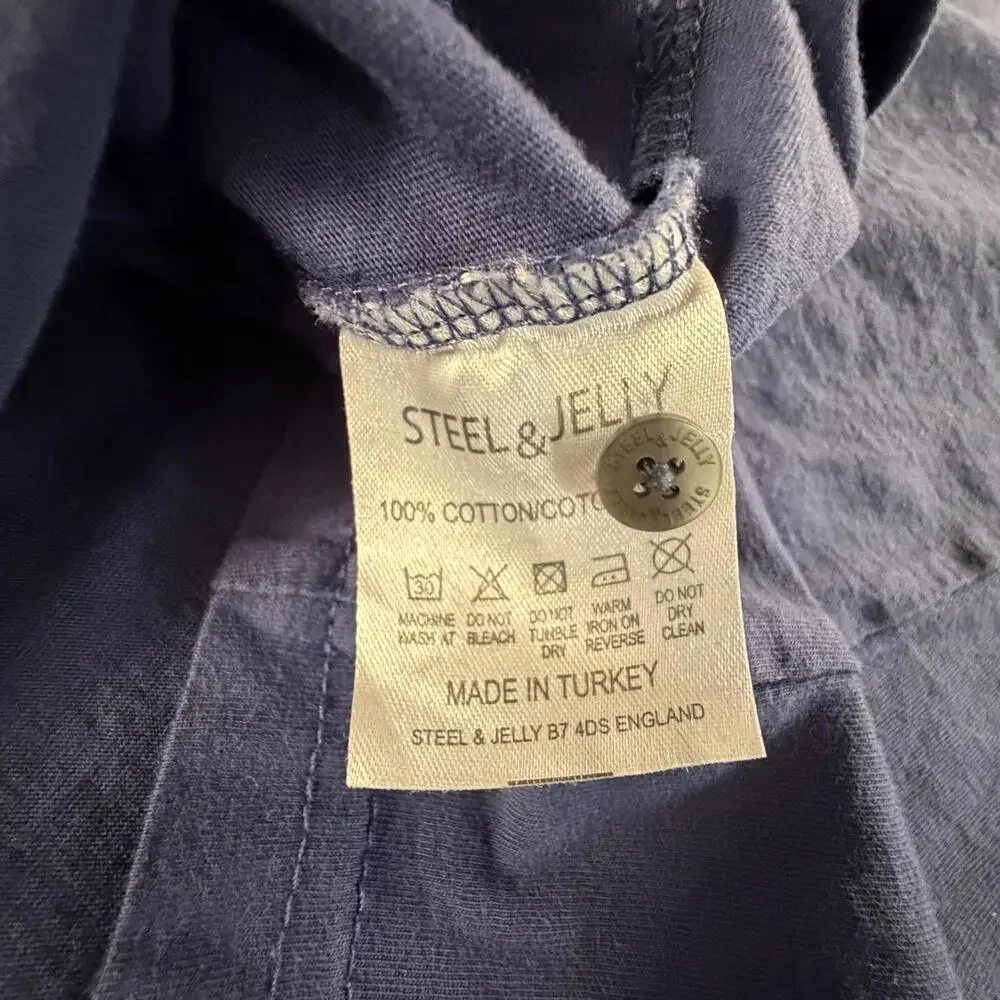 Steel & Jelly Men's‎ Navy Blue Polo Shirt Size L #791